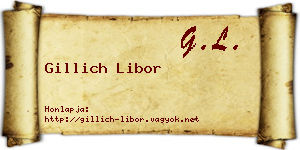 Gillich Libor névjegykártya